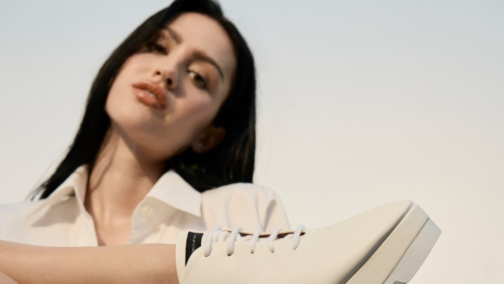 Amelia Gray in Stella McCartney's new campaign for the Elyse shoe.