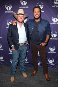 NASHVILLE, TENNESSEE - AUGUST 20: (L-R) ACM Spirit Award winner Cody Johnson, and Luke Bryan attend the 18th Academy Of Country Music Honors at The Pinnacle on August 20, 2025 in Nashville, Tennessee. (Photo by Terry Wyatt/Getty Images for ACM)