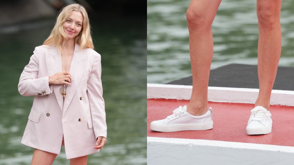 Amanda Seyfried wore white Cariuma sneakers at the Venice Film Festival 2025.