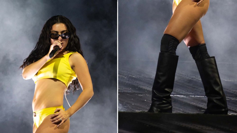 Charli XCX performs in Fidan Novruzova Havvy Chunky Heel Boots during Day 1 of Sziget Festival in Budapest on Wednesday.