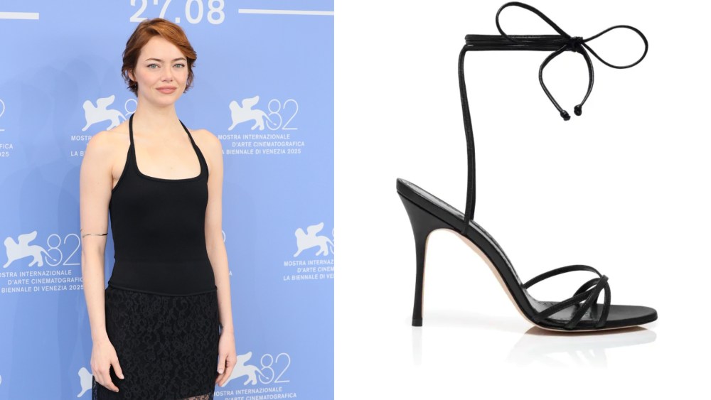 Emma Stone attends the 'Bugonia' photo call during the 82nd Venice International Film Festival on Thursday in Venice, Italy.