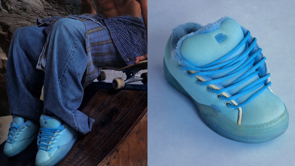 ERL electric blue vamp sneakers