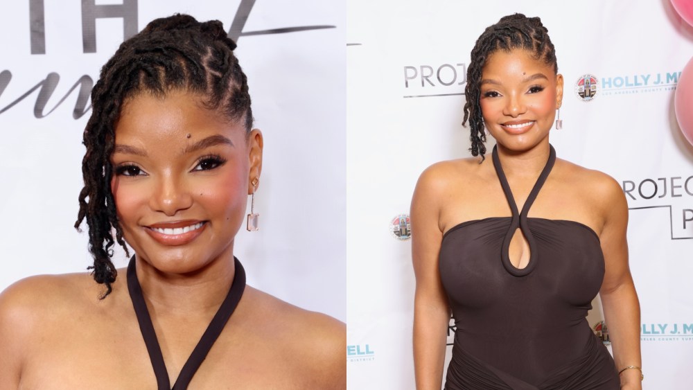 Halle Bailey wears Silvia Tcherassi Project Pit's Maternal Health Summit on Aug. 16, 2025 in Los Angeles.