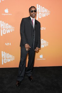 A$AP Rocky at A24's "Highest 2 Lowest" New York Premiere held at the Brooklyn Academy of Music Harvey Theater on August 11, 2025 in Brooklyn, New York.