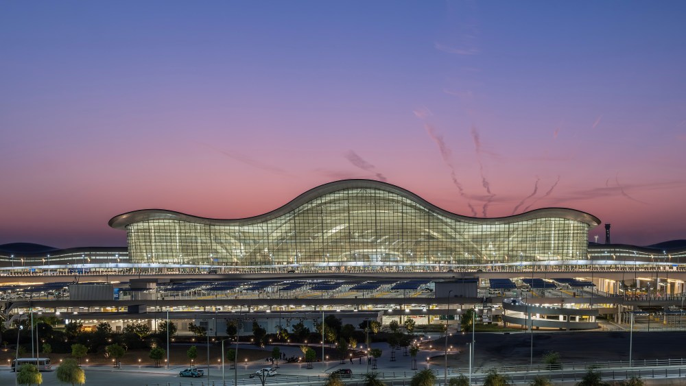 The newly designed Zayed International Airport in Abu Dhabi