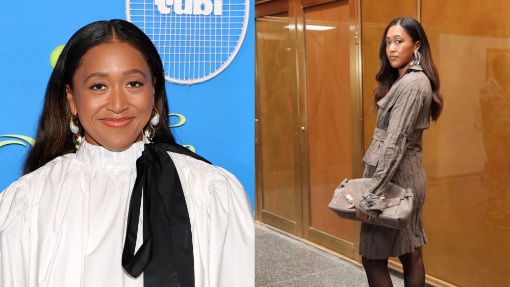 Naomi Osaka wearing Ferragamo and Palomo Spain while promoting 'The Second Set' in New York City.
