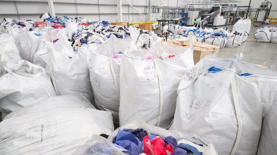 Post-consumer textile waste.