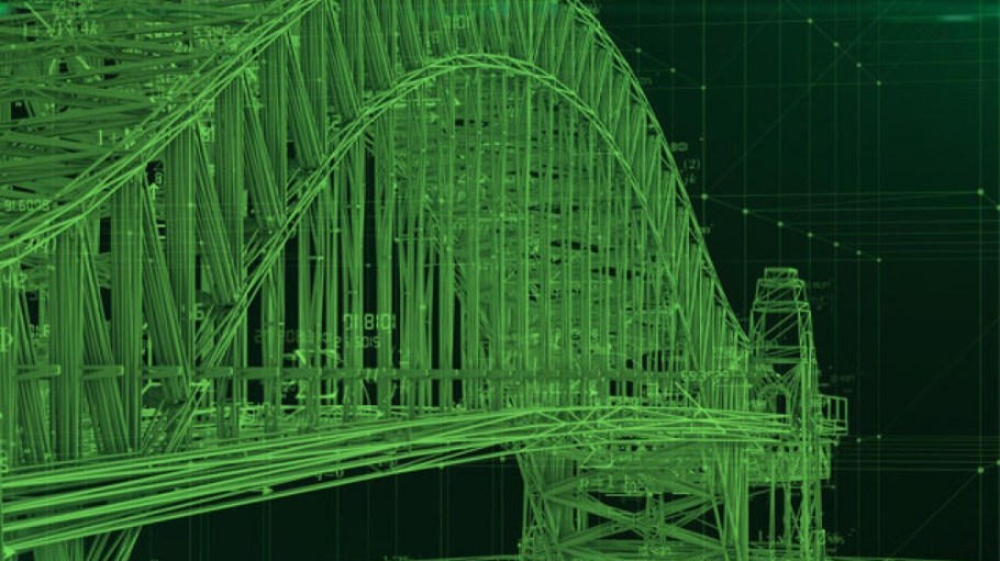 A digital rendering of the Puerto Verde trade bridge.
