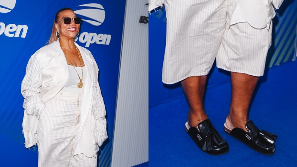A closer look at Queen Latifah's shoes at the US Open.