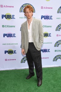 Valentino Musumeci at Free Shakespeare in the Park's "Twelfth Night" held at The Delacorte Theater on August 21, 2025 in New York, New York.