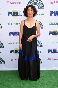 Sandra Oh at Free Shakespeare in the Park's "Twelfth Night" held at The Delacorte Theater on August 21, 2025 in New York, New York.