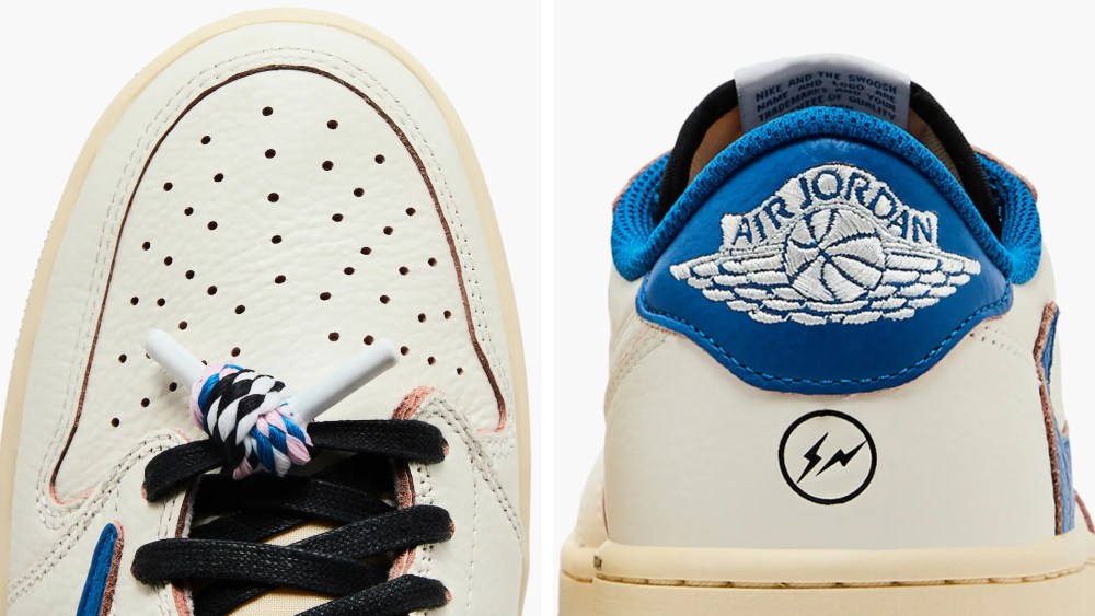 Travis Scott Fragment Design Air Jordan 1 Low Military Blue