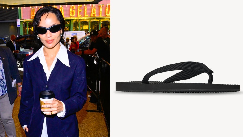 Zoe Kravitz was spotted on Tuesday in New York City wearing flip flops.