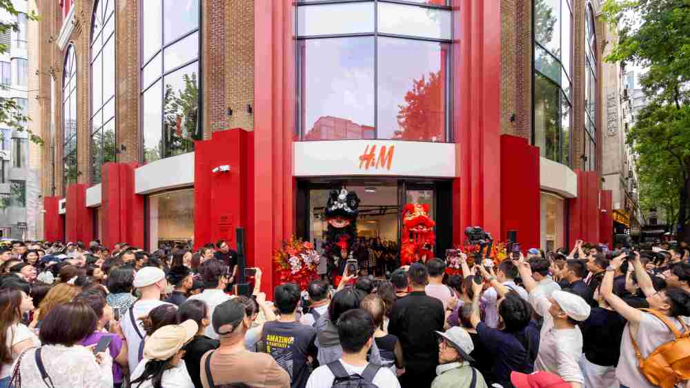 The opening ceremony for "House of H&M" on September 9 in Shanghai.