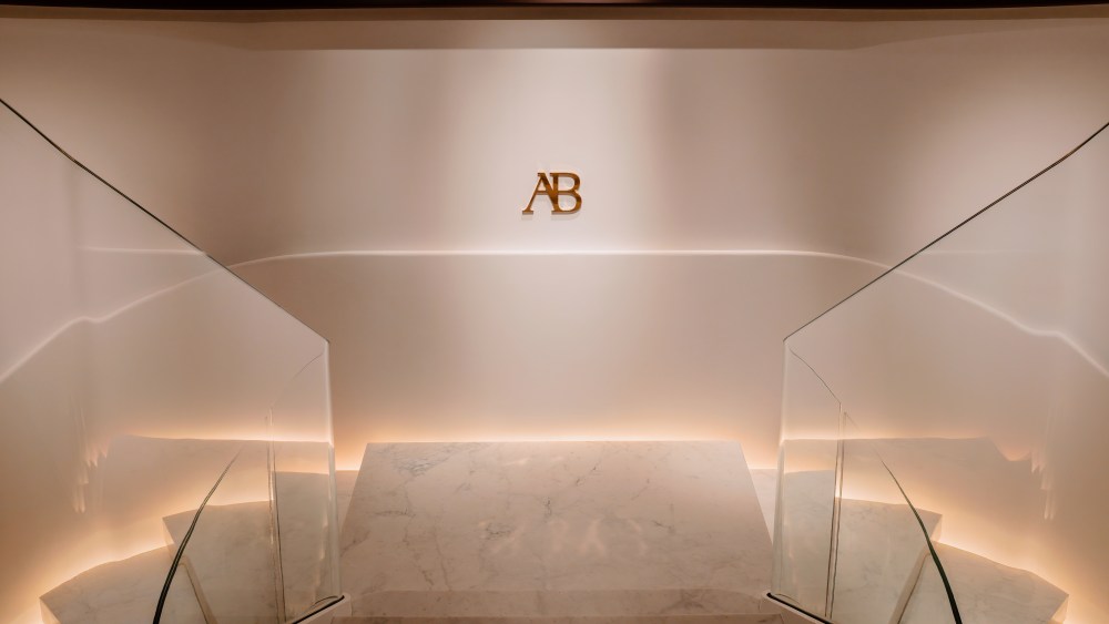 The stairway to the Augustinus Bader spa at the Hôtel Costes.