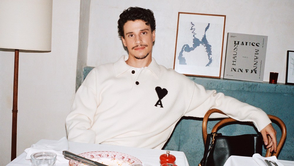 Adam DiMarco in the Ami Paris fall 2025 campaign