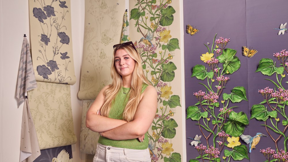Anna Eynon, the Swansea College of Art student whose award-winning design is part of the new season's interiors collection at Laura Ashley.