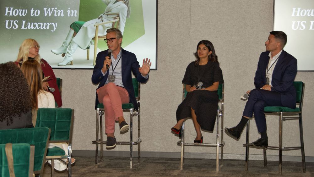 Geoffroy van Raemdonck (2nd from left) with BCG's Christine Barton, Mrin Nayak and Pierre Dupreelle.