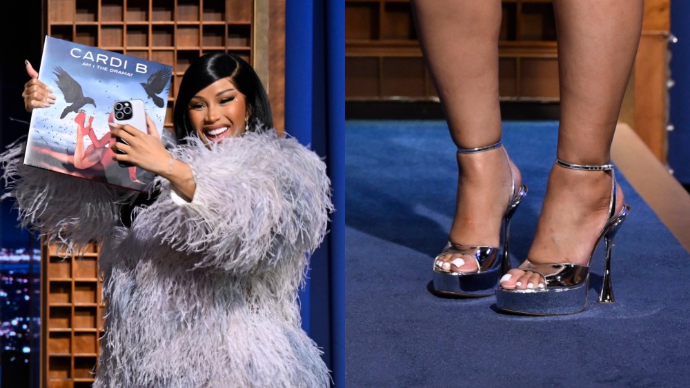 Rapper Cardi B during a surprise cameo on 'The Tonight Show Starring Jimmy Fallon' on Tuesday, Sept. 16, 2025.