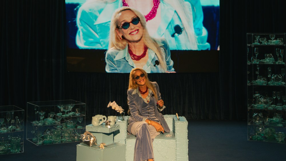 Jerry Hall for Completedworks spring 2026.
