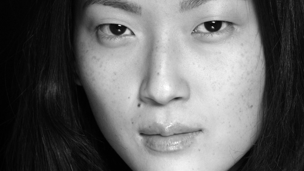 Hye Park backstage at Louis Vuitton's fall 2006 runway show.