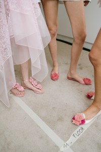 Backstage at Giambattista Valli spring 2026 ready-to-wear show at Paris Fashion Week.