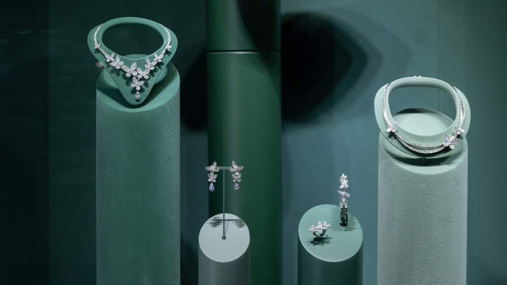 Graff jewels on display at the British house's Shanghai exhibition.