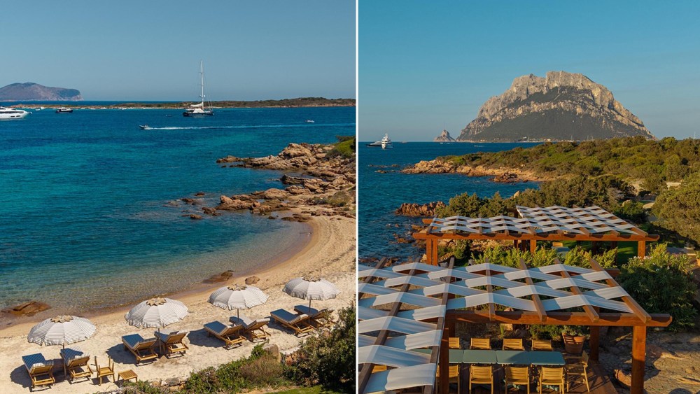 JHSF Fasano Sardegna on the Mediterranean faces Tavalaro Island.