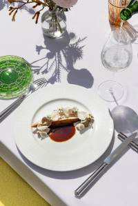 Restaurant offerings at the new Dior flagship store on Rodeo Drive.