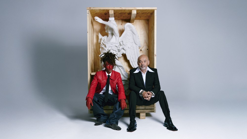 Christian Louboutin with Jaden Smith, his new men's creative director.
