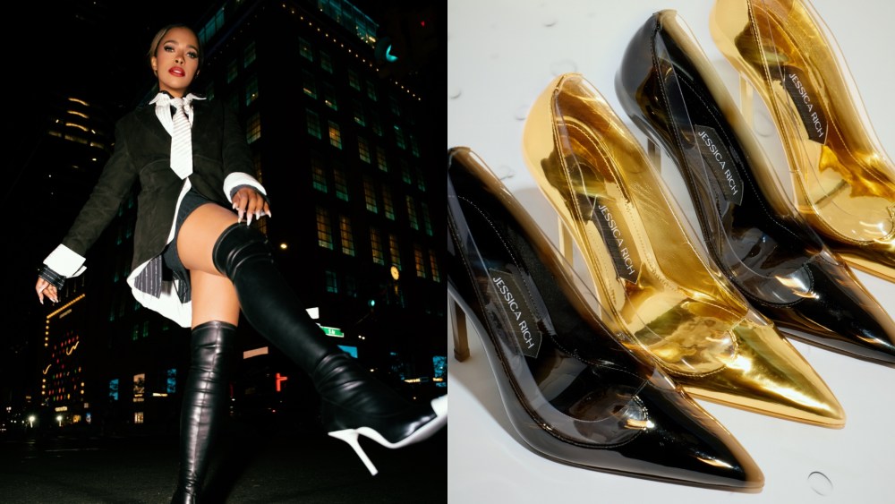 Jessica Rich wearing the Empire Boot; Jessica Rich's Soho Pump style.