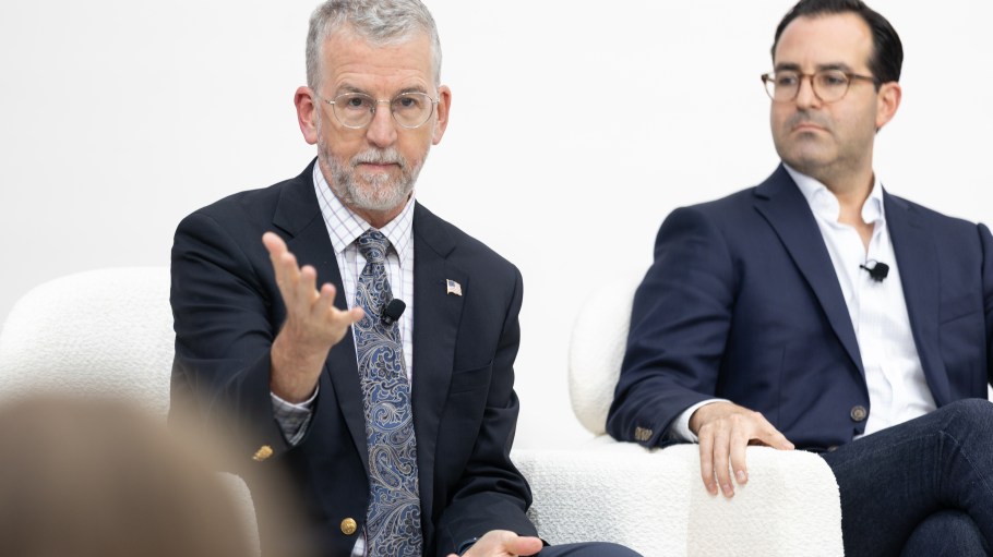 Stephen Lamar, president and CEO of the American Apparel and Footwear Association, with Josh Teitelbaum, senior counsel, Akin Gump Strauss Hauer & Feld LLP, at Sourcing Journal's Fall Summit.