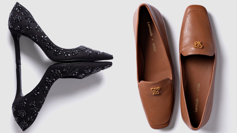 The D'Orsay and the Loafer featured in the Larroudé x Candy Pratts Price collection.