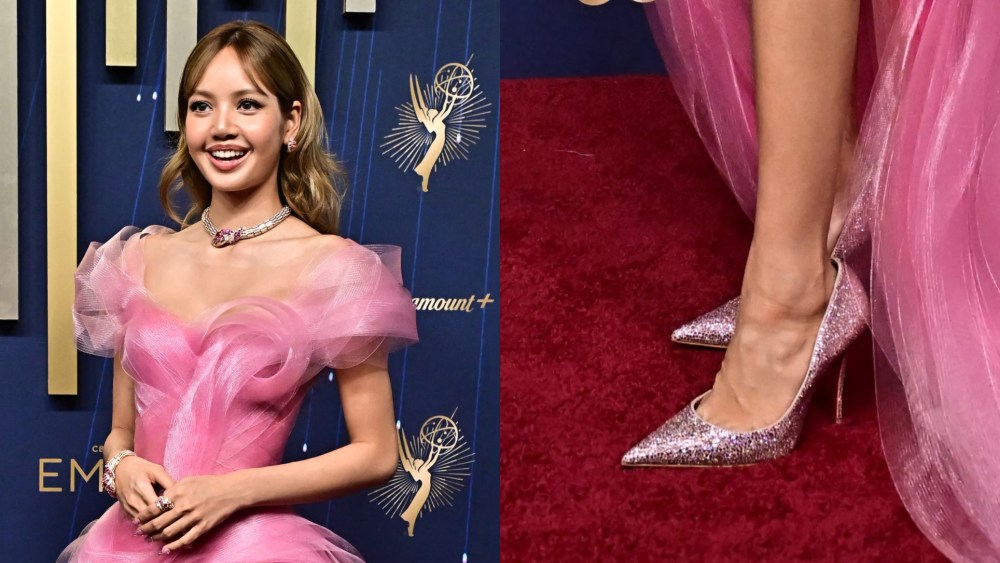 Thai singer and actress Lalisa Manoban arrives for the 77th Primetime Emmy Awards at the Peacock Theatre at LA Live in Los Angeles on Sept. 14, 2025.