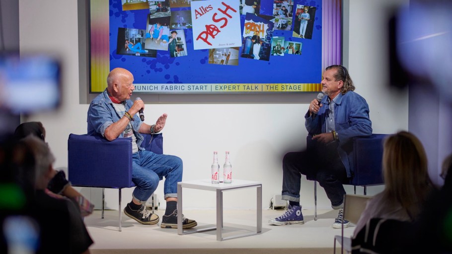 Erwin O. Licher (left) and Tilmann Wröbel (right) speak at Bluezone.