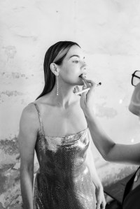A look at Michelle Monaghan getting ready for the 2025 Emmy Awards.