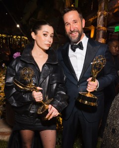 Cristin Milioti and Noah Wyle at the HBO Max Emmy Afterparty 2025