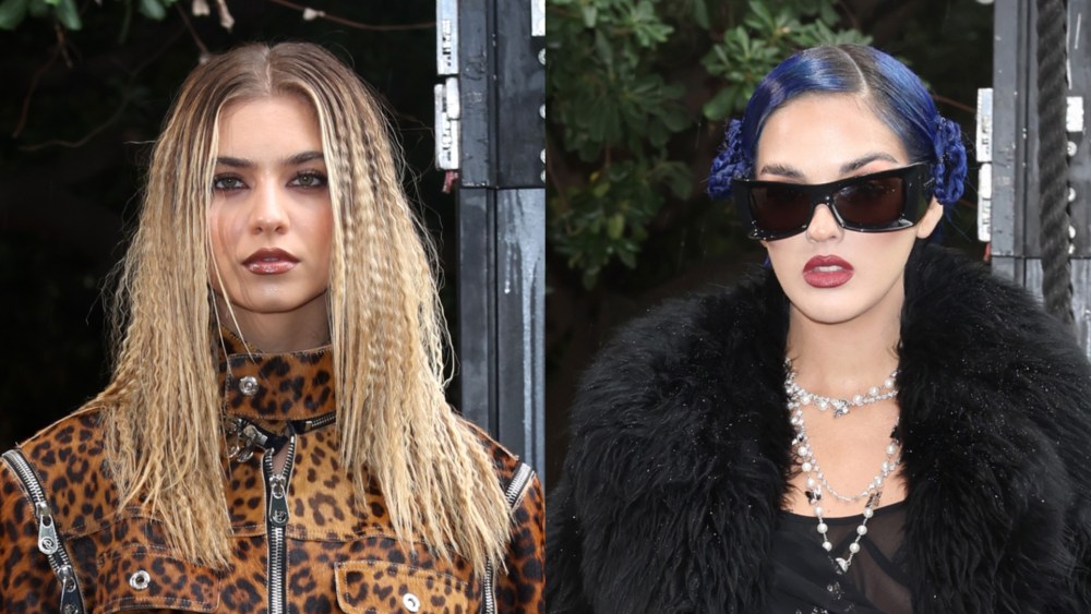 Alessia Lanza (left) and Sita Abellán (right) at the Blumarine spring 2026 show.