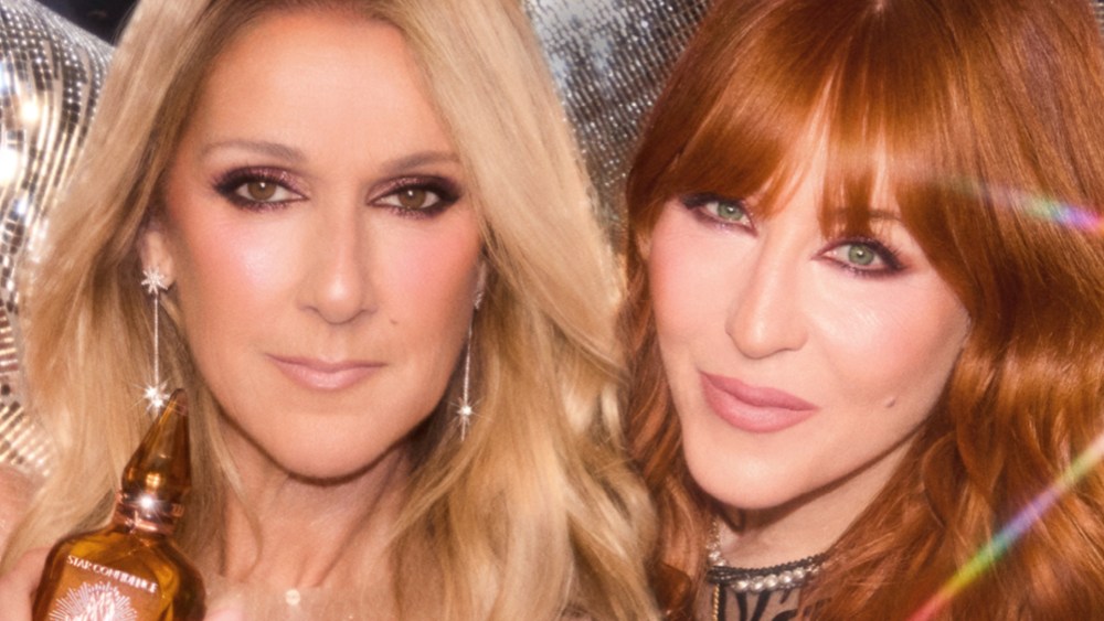 Celine Dion and Charlotte Tilbury in the 2025 holiday campaign.