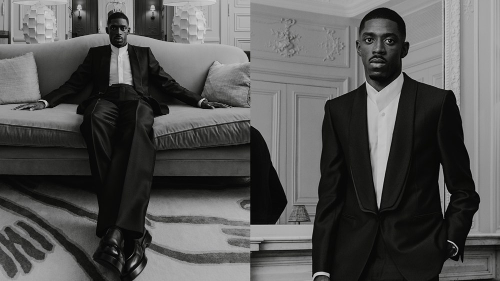 Ousmane Dembélé wearing Zegna for  the 69th Ballon d'Or ceremony.