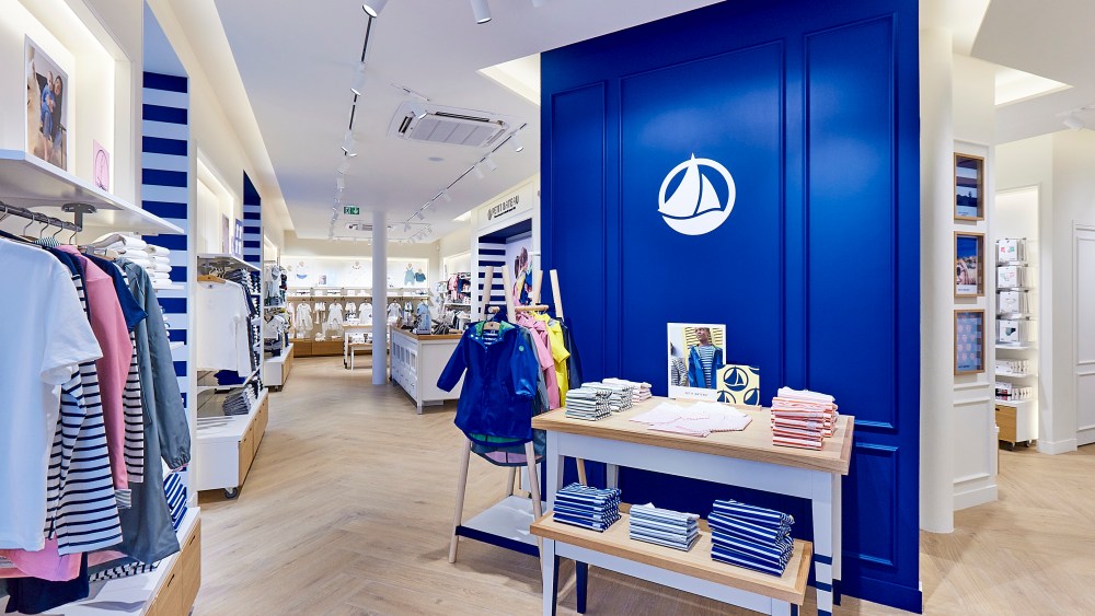 Inside a Petit Bateau store.