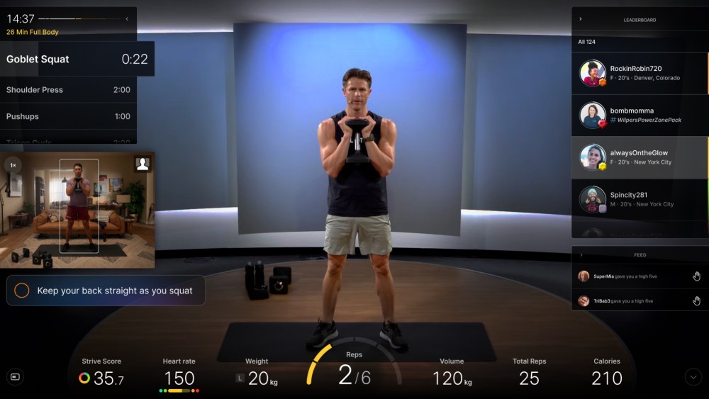 The screen for the new Peloton IQ programming.