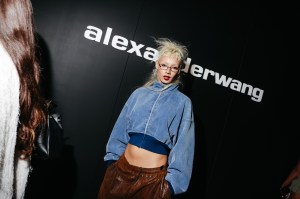 Jazzelle "Uglyworldwide" Zanaughtti at the Alexander Wang Spring 2026 Ready-to-Wear show