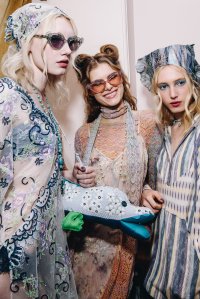 Backstage at Anna Sui Spring 2026 Ready-to-Wear Collection