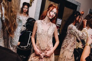 Backstage at Anna Sui Spring 2026 Ready-to-Wear Collection