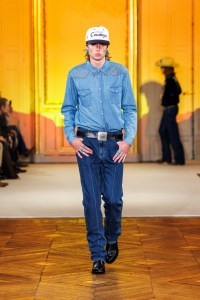 A look from Post Malone's fashion show in Paris.