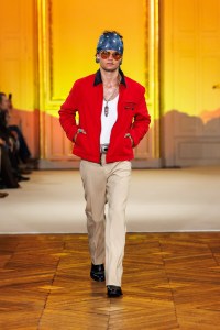 A look from Post Malone's fashion show in Paris.