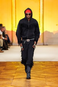 A look from Post Malone's fashion show in Paris.