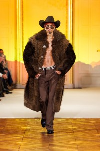 A look from Post Malone's fashion show in Paris.