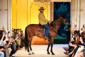 A look from Post Malone's fashion show in Paris.